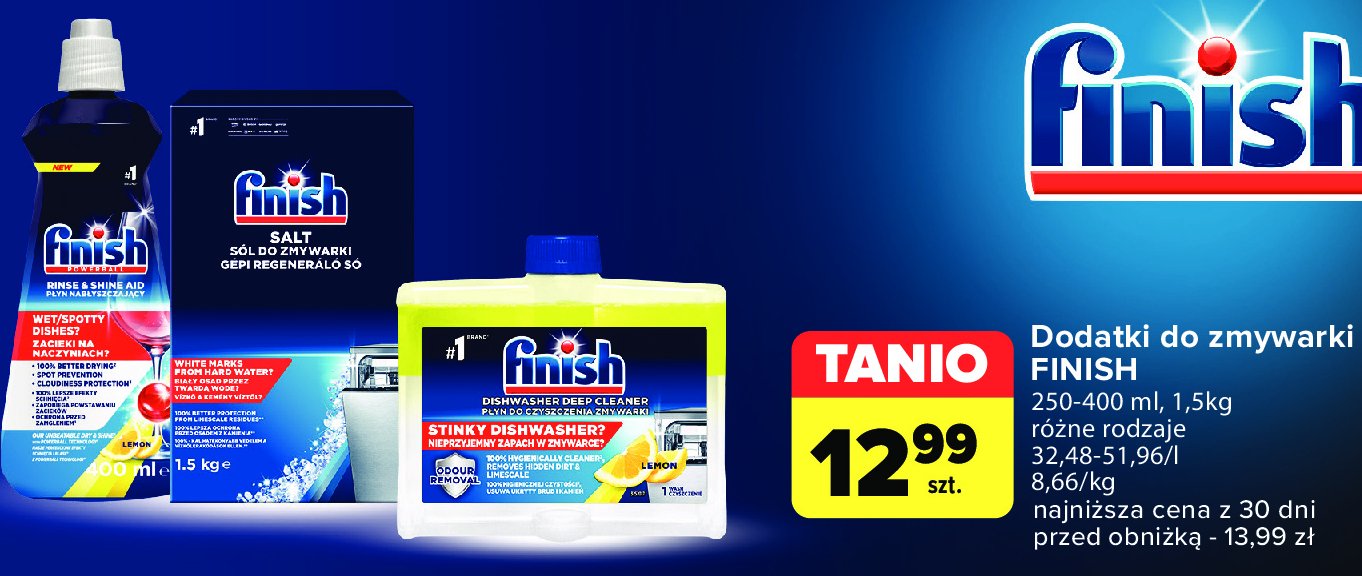 Płyn nabłyszcający lemon Finish rinse aid promocja