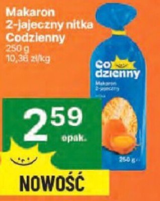 Makaron z 2 jajeczny nitka Codzienny 250 g promocja w Delikatesy Centrum