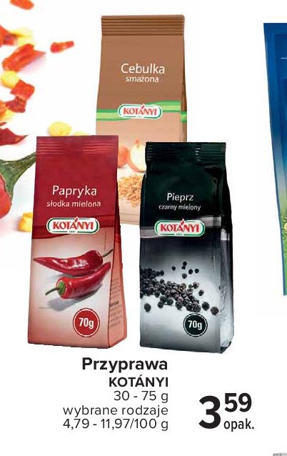 Pieprz czarny mielony Kotanyi promocja
