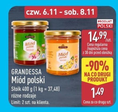 Miód polski różne rodzaje promocja w Aldi