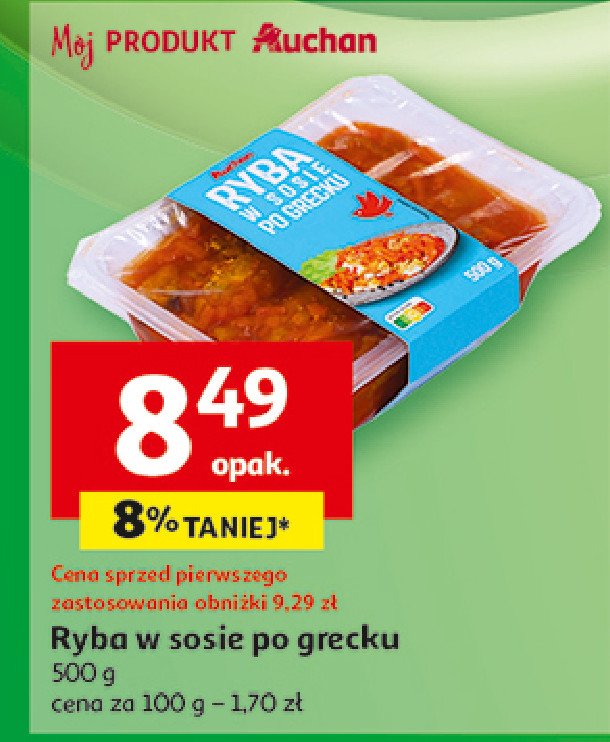 Ryba w sosie po grecku Auchan różnorodne (logo czerwone) promocja