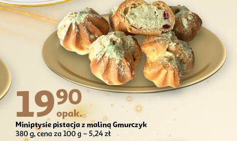 Mini ptysie z pistacja i maliną GMURCZYK promocja