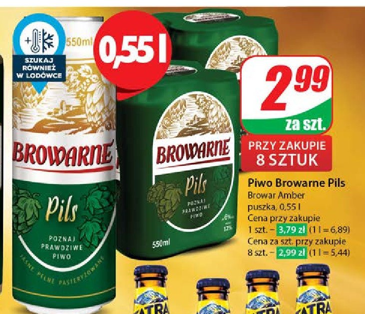 Piwo Browarne pils promocja w Dino