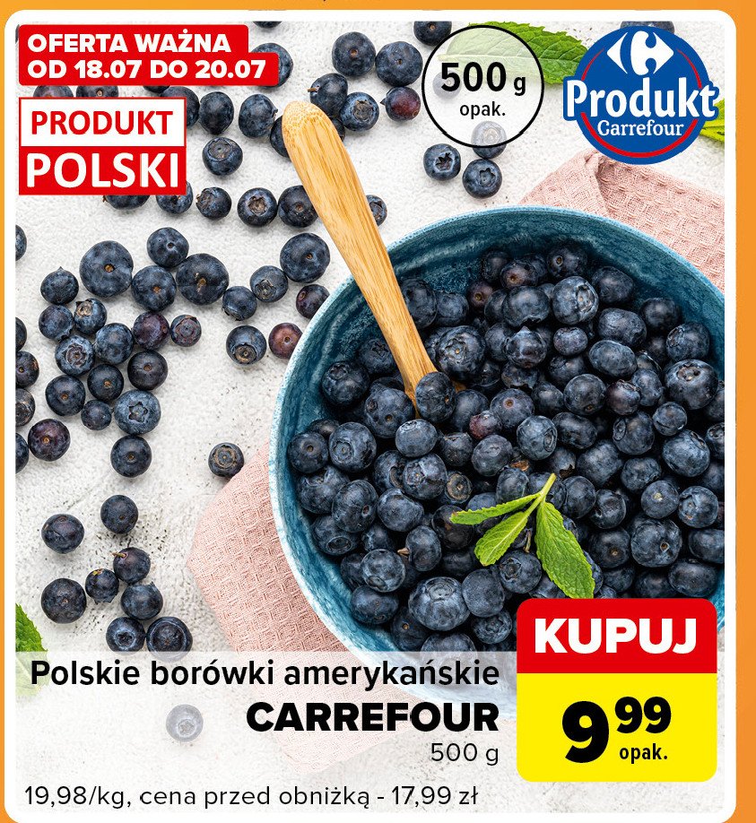 Borówki polskie Carrefour promocja