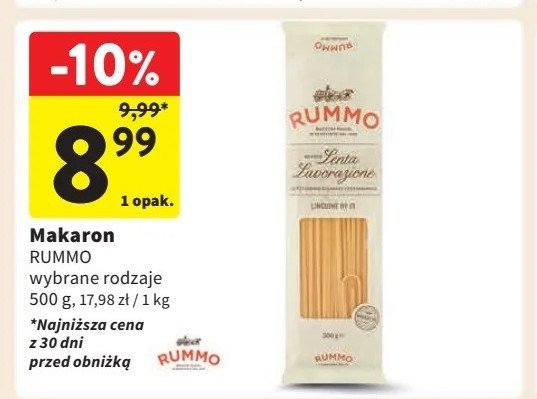 Makaron linguine spaghetti Rummo promocja