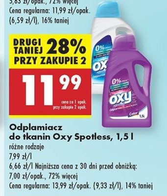 Odplamiacz do tkanin white Oxy spotless promocja