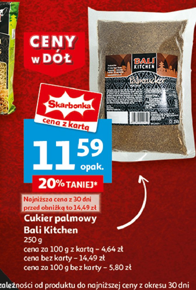 Cukier palmowy Bali kitchen promocja w Auchan