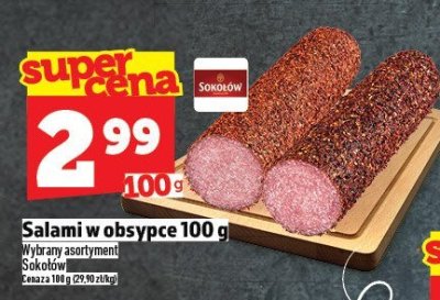 Salami w obsypce 100 g promocja w TOPAZ