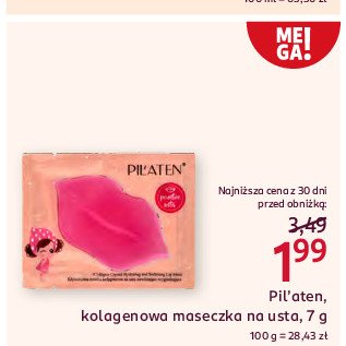 Maseczka do ust kolagenowa Pilaten promocja