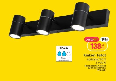 Kinkiet Tellot 3 x GU10 promocja w Castorama