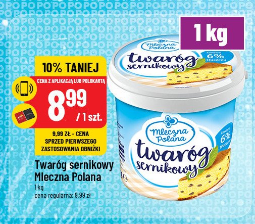 Twaróg sernikowy naturalny Mleczna polana promocja