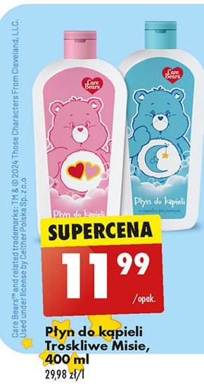 Płyn do kąpieli niebieski CARE BEARS promocja w Biedronka