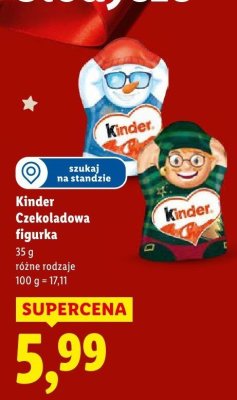 Czekolada Kinder Czekoladowa figurka promocja w Lidl