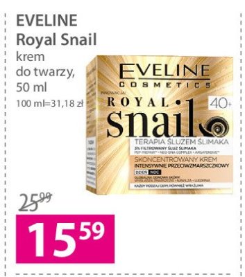 Krem do twarzy intensywnie przeciwzmarszczkowy 40+ Eveline royal snail promocja