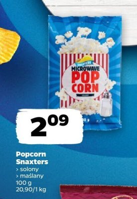 Popcorn Snaxters maślany promocja w Netto