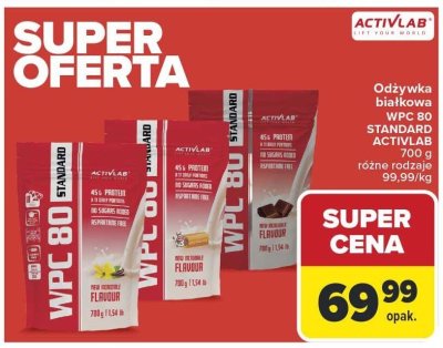 Odżywka białkowa WPC 80 STANDARD ACTIVLAB promocja w Carrefour