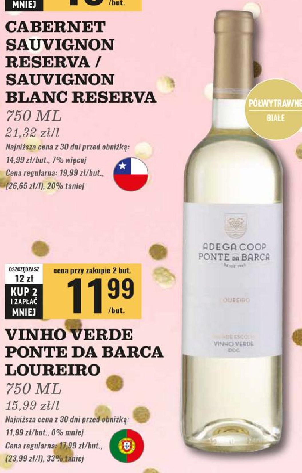 Wino ADEGA COOP PONTE DA BARCA LOUREIRO promocja