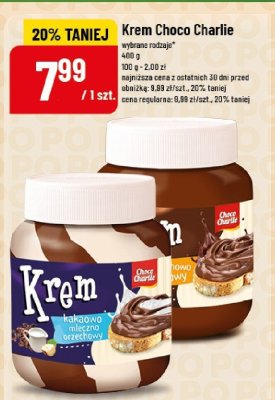 Krem Choco Charlie orzechowy mleczno-czekoladowy promocja w POLOmarket