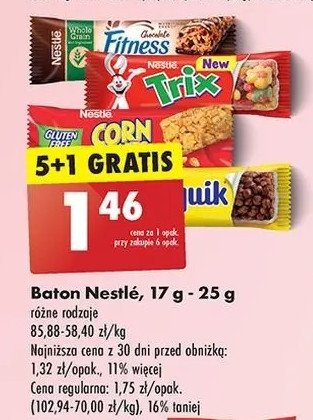 Baton z czekoladą Nestle fitness promocja