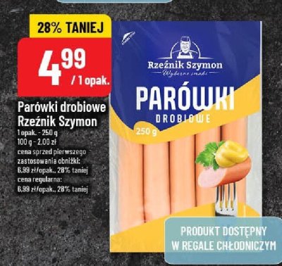 Parówki drobiowe Rzeźnik Szymon promocja w POLOmarket