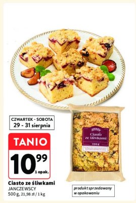Ciasto ze śliwkami Janczewscy promocja