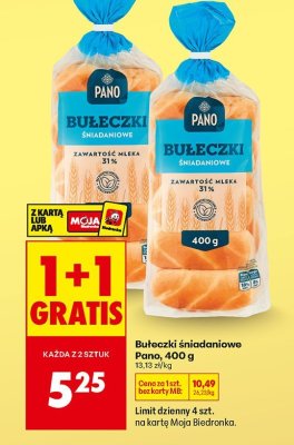 Bułeczki śniadaniowe Pano, 400 g promocja w Biedronka