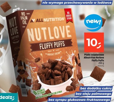 Płatki śniadaniowe Allnutrition Nutlove Fluffy Puffs promocja w Dealz