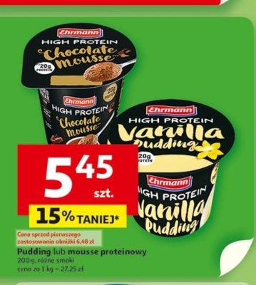 Mus czekoladowy Ehrmann high protein promocja