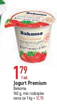 Jogurt truskawka Bakoma premium promocja