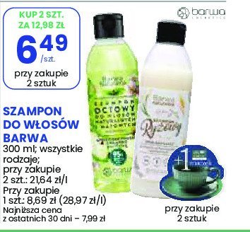 Szampon do w艂os贸w octowy Barwa naturalna promocja