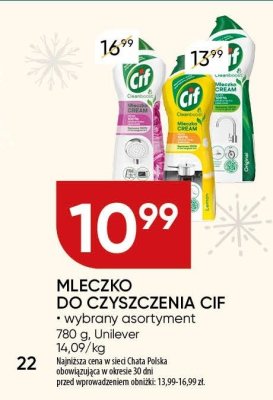 Mleczko do czyszczenia Cif promocja w Chata Polska