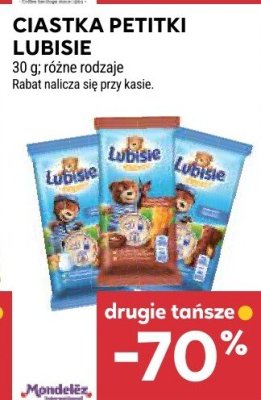 Ciastka petitki Lubisie, różne rodzaje promocja w Stokrotka