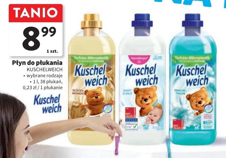 Płyn do płukania biały Kuschelweich promocja