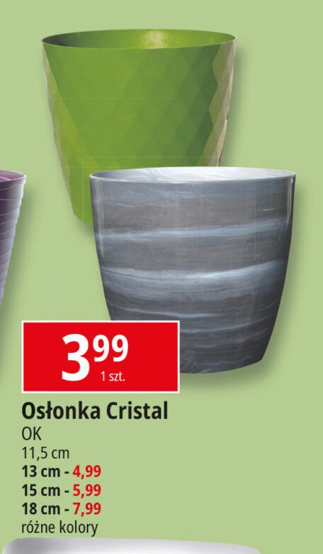 Osłonka cristal 18 cm Ok katarzyna ostrowska promocja w Leclerc