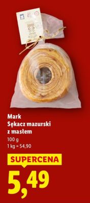 Sękacz mazurski z masłem Mark 100g promocja w Lidl