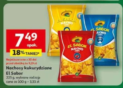 Nachosy kukurydziane El Sabor promocja w Auchan