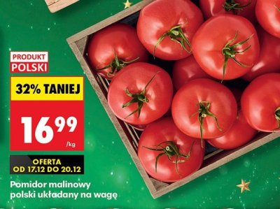 Pomidor malinowy polski układany na wagę promocja w Biedronka