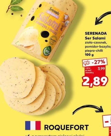 Ser z czarnym pieprzem i papryką chilli Serenada salami promocja w Kaufland