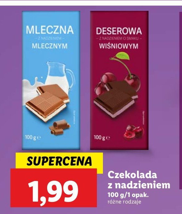 Czekolada deserowa wiśniowa promocja