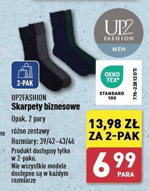 Skarpety biznesowe męskie 43-46 Up2fashion promocja