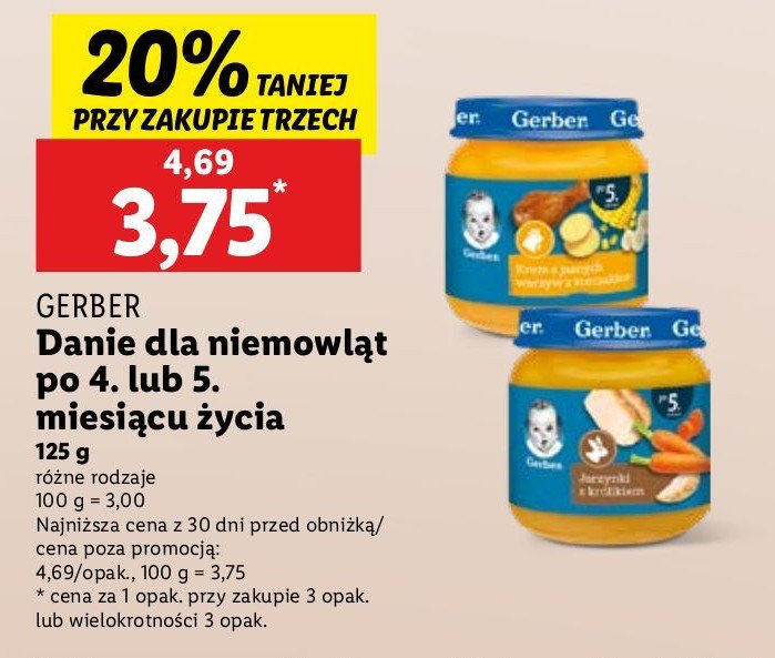 Krem z jasnych warzyw z kurczakiem Gerber promocja w Lidl