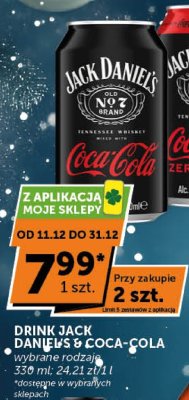Drink Jack Daniels & Coca-Cola promocja w Groszek