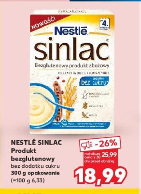 Kaszka zbożowa bezglutenowa po 4 miesiącu Nestle sinlac promocja