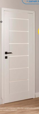 Skrzydło drzwiowe bezprzylgowe Toreno z białymi szybkami Castorama promocja w Castorama