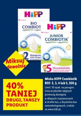 Mleko HiPP Combiotik BIO 2, 3, 4 lub 5 promocja w Lidl