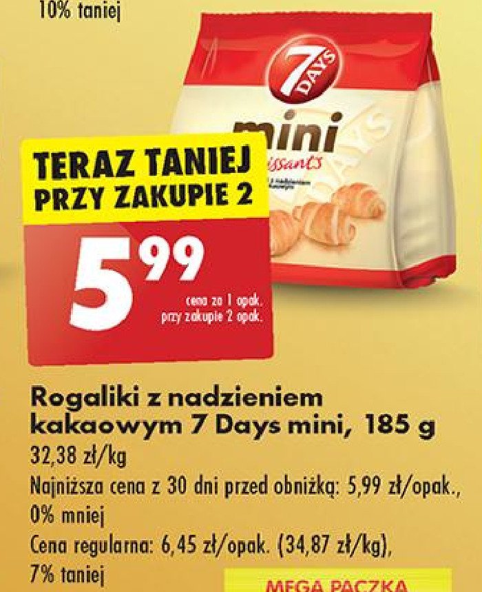 Mini rogaliki z nadzieniem kakaowym 7 days promocja