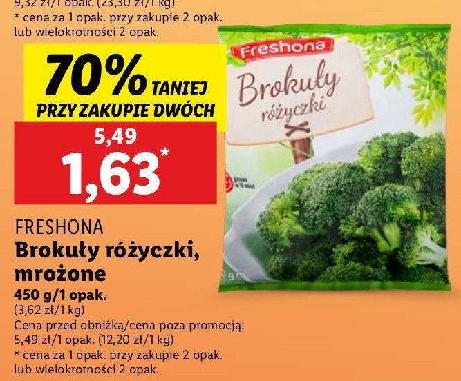 Brokuły różyczki Freshona promocja w Lidl