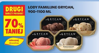 Lody familijne Grycan, 900-1100 ml różne rodzaje promocja w Biedronka