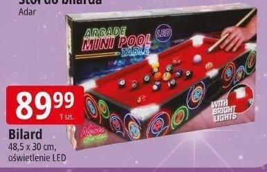 Bilard 48,5 x 30 cm, oświetlenie LED promocja w Leclerc