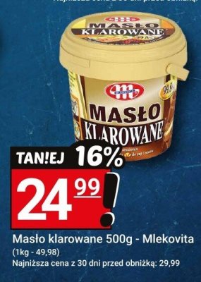 Masło klarowane 500g - Mlековita promocja w Hitpol